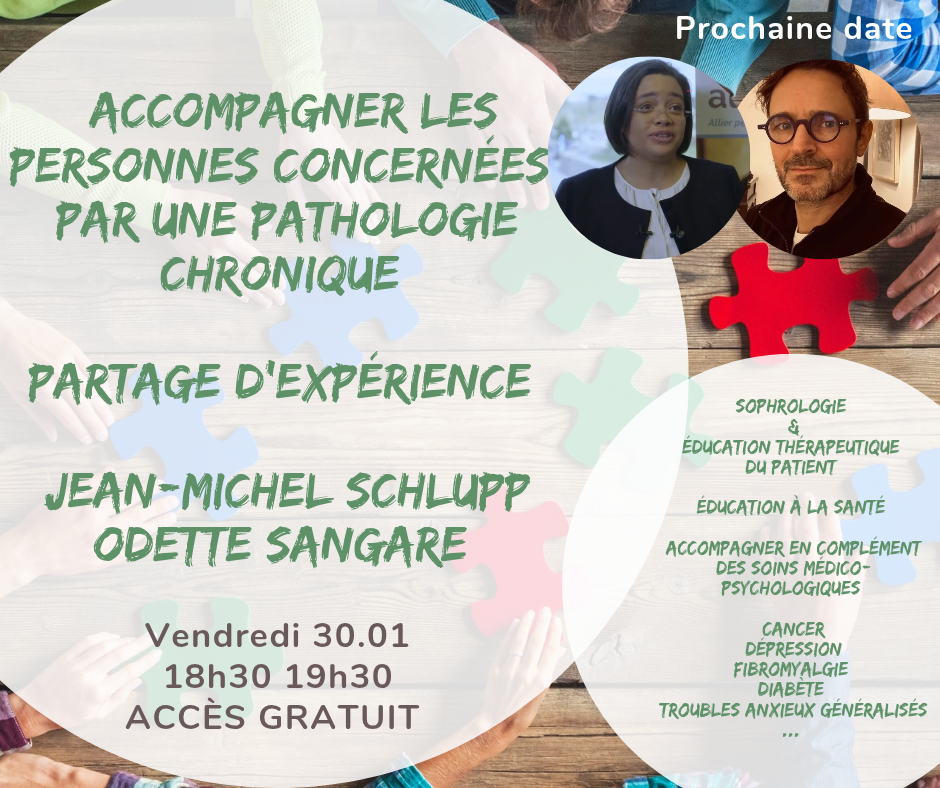 SOPHROLOGIE ET PATHOLOGIES CHRONIQUES - Moment de partage Live - 30.01.2026