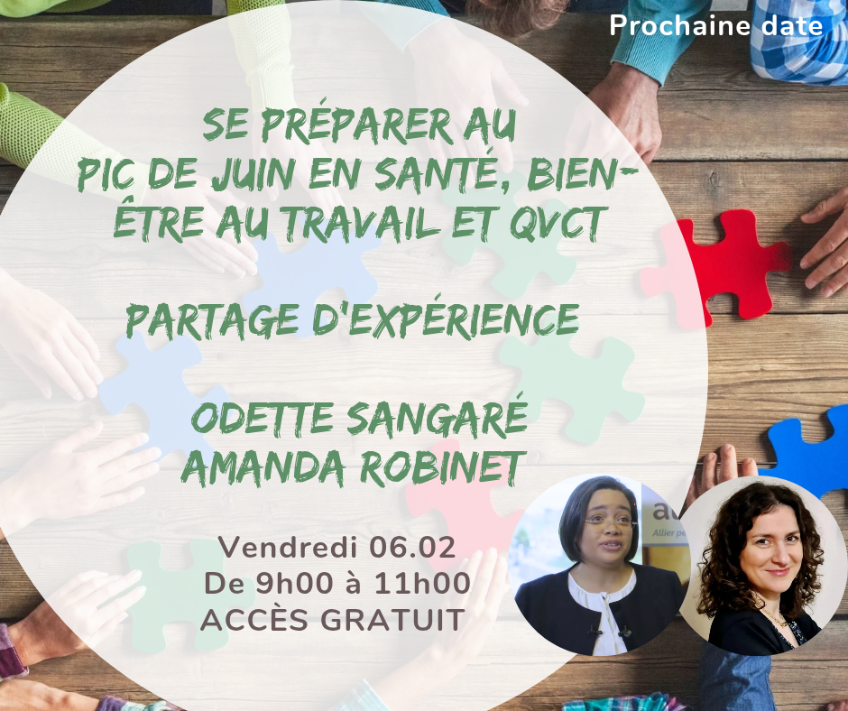 SE PRÉPARER AUX PICS D'ACTIVITÉS EN ENTREPRISE